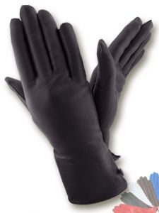 Женские кожаные перчатки утепленные
