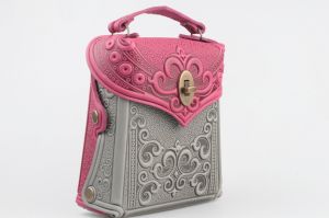 Hand tooled leather purse, 