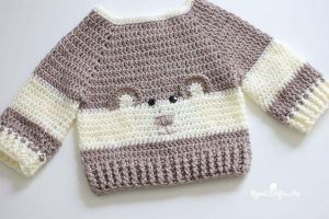 Вязанный свитер для малыша "Веселый мишка"