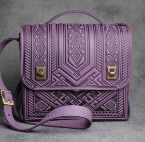  Leather satchel bag


