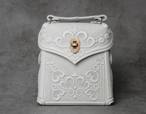 Hand tooled leather purse, 