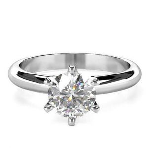 Женское помолвочное кольцо с бриллиантом 1 карат