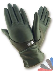 Женские утепленные кожаные перчатки