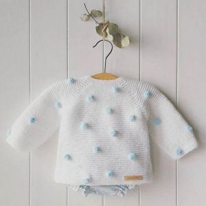 Вязаный пуловер для малыша "Нежность"