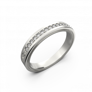 Обручальное кольцо с бриллиантами для нее