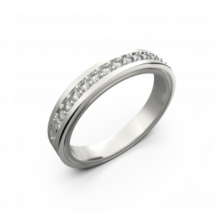 Широкое женское обручальное кольцо с бриллиантами 0,161 карат