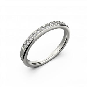Бриллиантовое обручальное кольцо из белого золота 0,161 карат