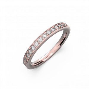 Бриллиантовое обручальное кольцо из розового золота 0,161 карат