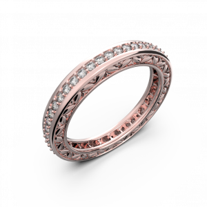 Бриллиантовое обручальное кольцо для женщины