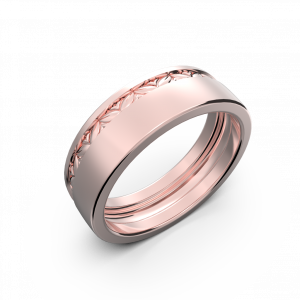 Широкое кольцо из розового золота