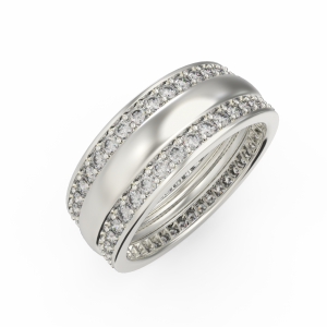 Женское обручальное кольцо из золота с бриллиантами