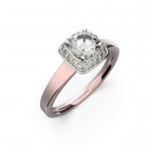 Золотое кольцо с бриллиантом для женщины