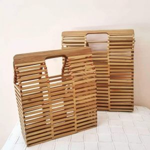 Квадратная сумка из бамбука