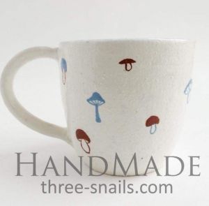 Глиняная чашка "Грибочки"