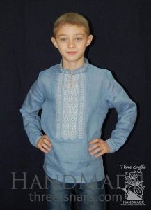 Детская рубашка для мальчика "Голубая вода"