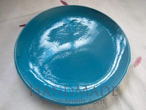 Керамическая арт-тарелка "Голубой залив"