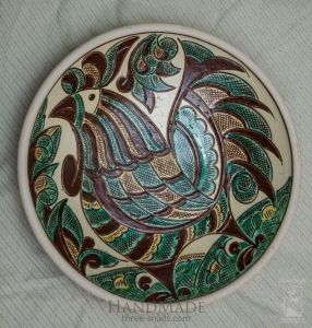 Керамическая декоративная тарелка "Петушок"
