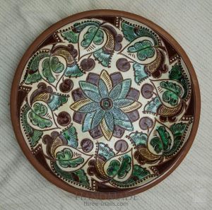 Керамическая декоративная тарелка "Барвинок"