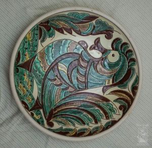 Керамическая декоративная тарелка "Конёк-Горбунок"