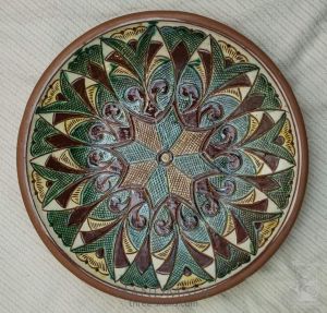 Керамическая декоративная тарелка "Верховина"