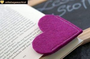 Закладка "Фиолетовое сердце"