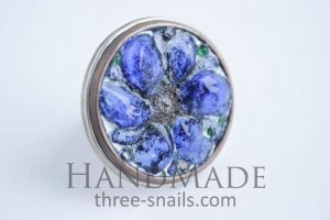 Кольцо "Голубой цветок"