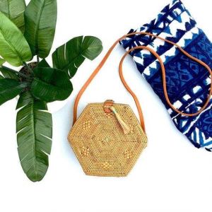 Плетеная сумка из ротанга