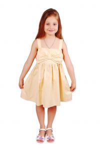 Детское платье "Желтый бант"