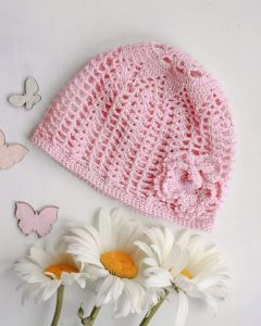 Вязаные шапки детские "Розовая мечта"