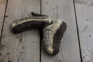 Вязаные носки для дома "Пух"