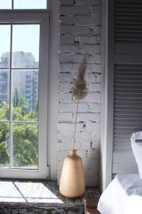 Большая деревянная ваза рустик