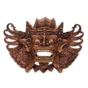 Резная деревянная маска льва Баронга