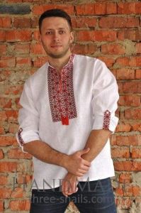 Украинская мужская вышиванка "Два начала"