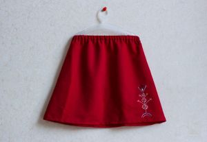 Красная юбка для девочки "Древо жизни"