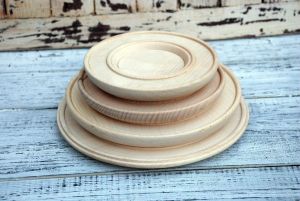 Набор деревянных тарелок "Искусство вечно"