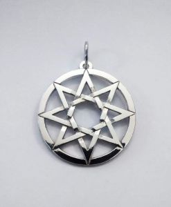 Серебренная октаграмма кулон "Мир"