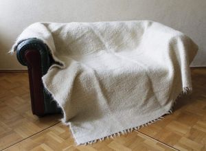 Sofa throw "White wool"