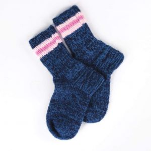 Теплые вязаные носки "Морозный день"