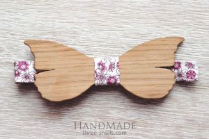 Деревянная бабочка галстук  "Настоящая бабочка"