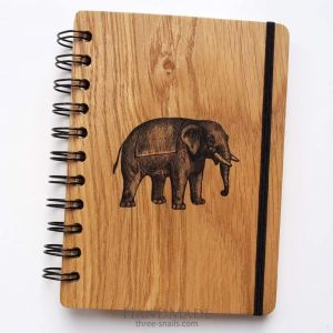 Деревянный блокнот "Слон"