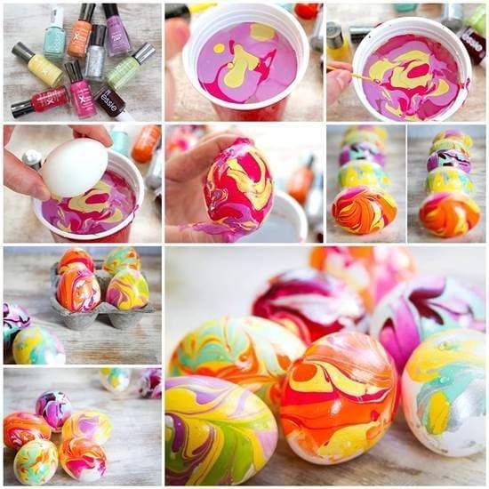 разноцветные праздничные яйца